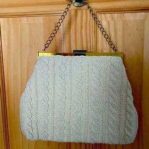Vintage, cable knit purse.